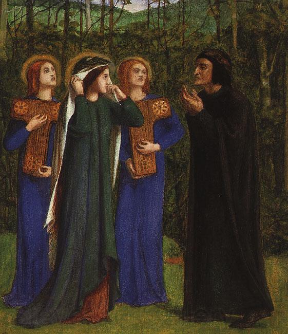 Dante Gabriel Rossetti The Meeting of Dante and Beatrice in Paradise